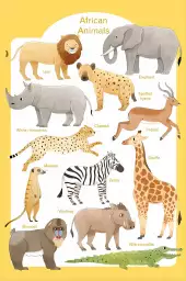 Animaux d'Afrique - affiche pour enfant