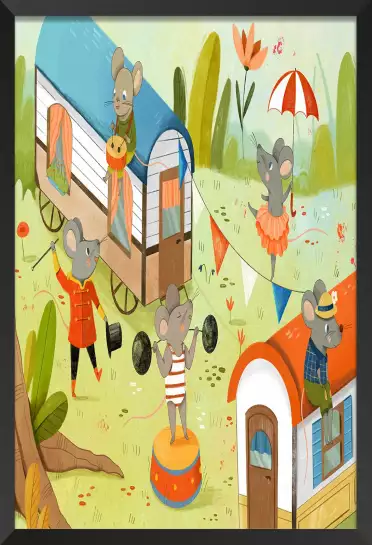 Souris circus - affiche pour enfant