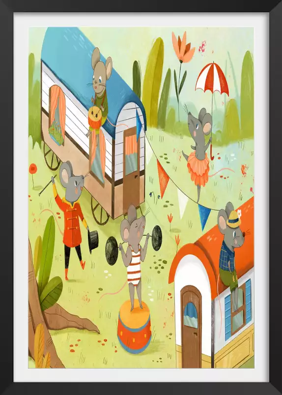 Souris circus - affiche pour enfant