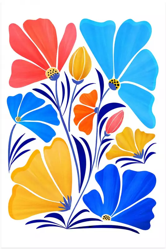 Amie des fleurs - affiche fleurs