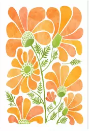 Fleurs du soleil - affiche fleurs