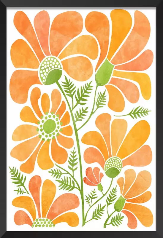 Fleurs du soleil - affiche fleurs