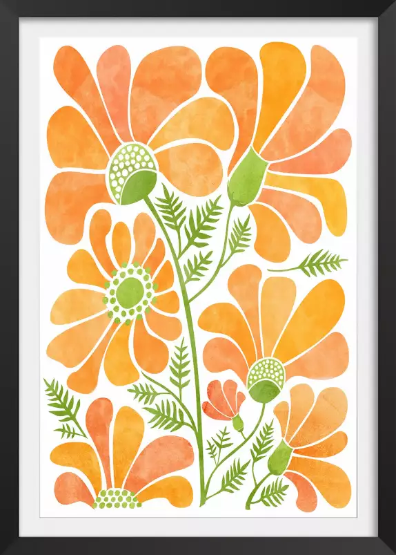 Fleurs du soleil - affiche fleurs