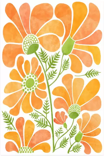 Fleurs du soleil - affiche fleurs