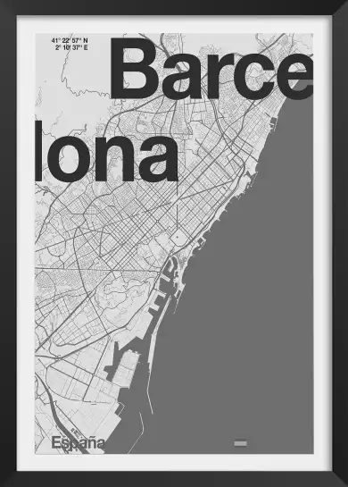 Barcelona minimaliste - affiche ville