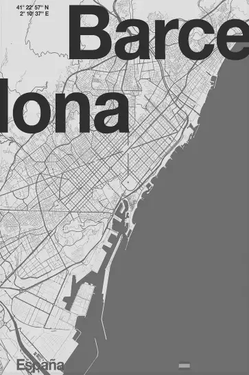 Barcelona minimaliste - affiche ville
