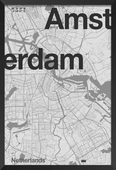 Amsterdam minimaliste - affiche ville