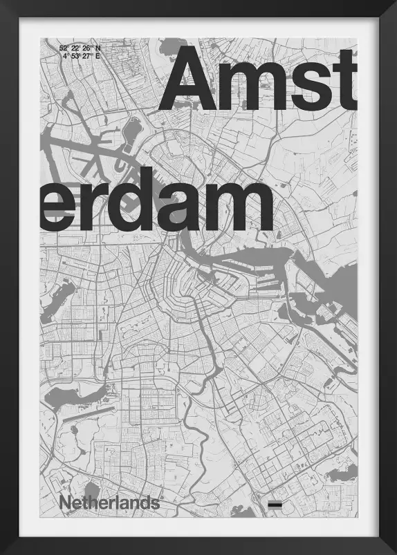 Amsterdam minimaliste - affiche ville