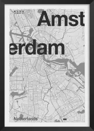 Amsterdam minimaliste - affiche ville