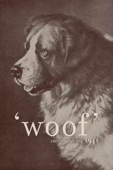 Woof  chien anonyme - poster chien