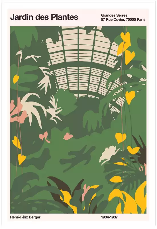 Jardin des plantes - affiche vintage paris