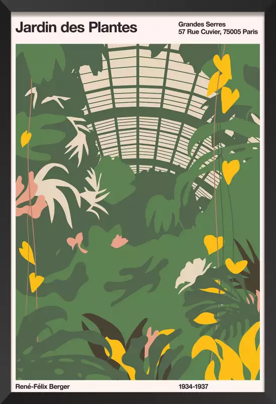 Jardin des plantes - affiche vintage paris