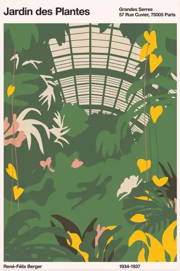 Jardin des plantes - affiche vintage paris