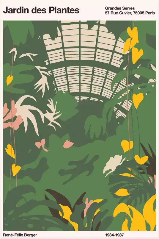 Jardin des plantes - affiche vintage paris