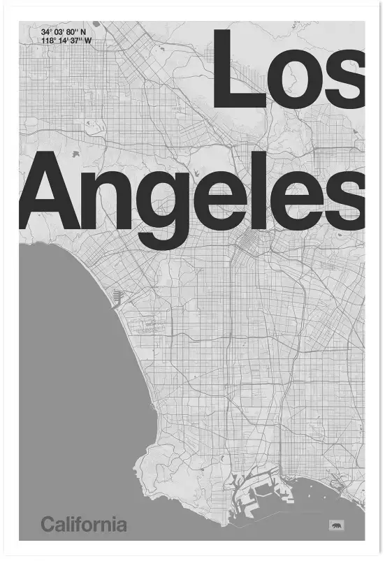 Los Angeles minimaliste - affiche ville