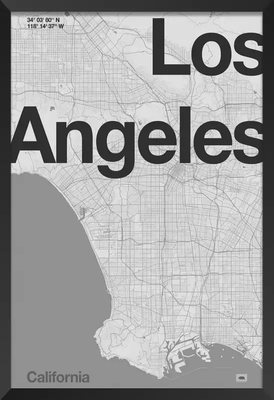 Los Angeles minimaliste - affiche ville