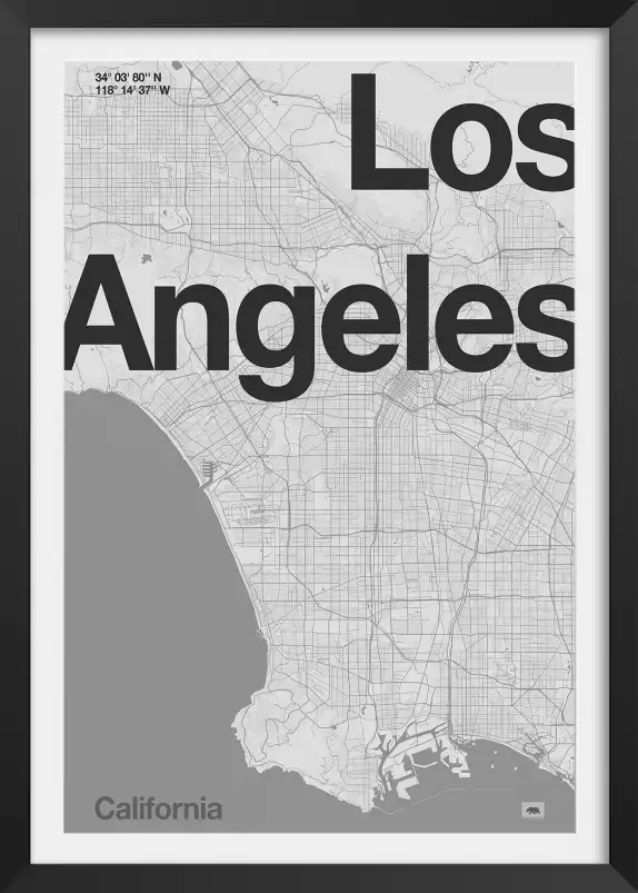 Los Angeles minimaliste - affiche ville