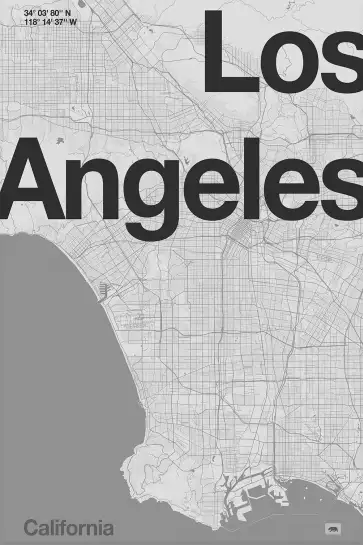 Los Angeles minimaliste - affiche ville