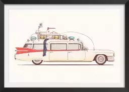 Ghostbusters car - affiche voiture vintage