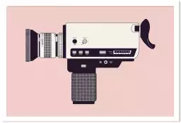 Camera Super 8 - affiche retro vintage