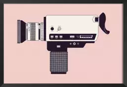 Camera Super 8 - affiche retro vintage