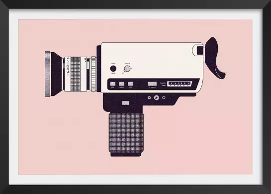 Camera Super 8 - affiche retro vintage