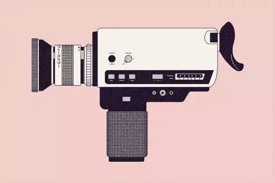 Camera Super 8 - affiche retro vintage