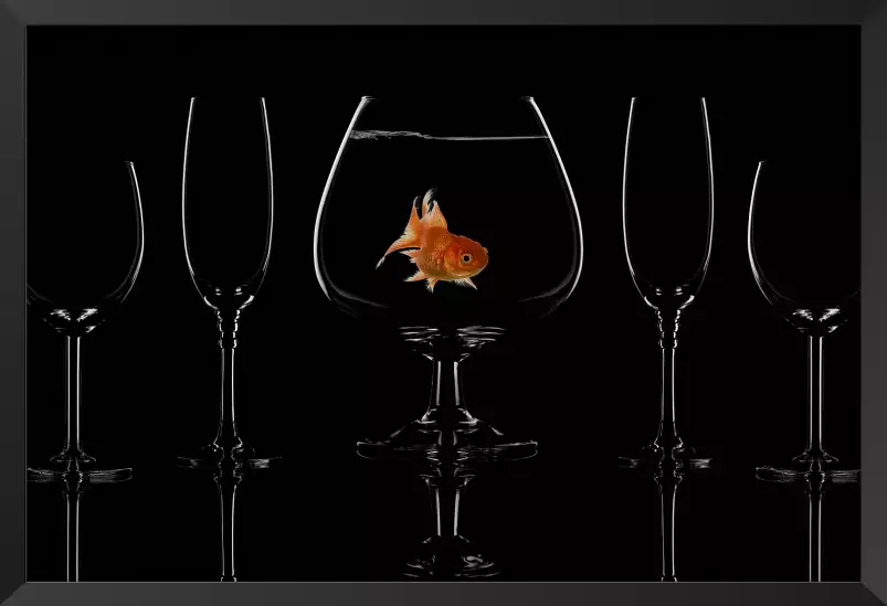 Poisson en verre - affiche cuisine design