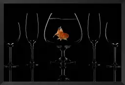 Poisson en verre - affiche cuisine design