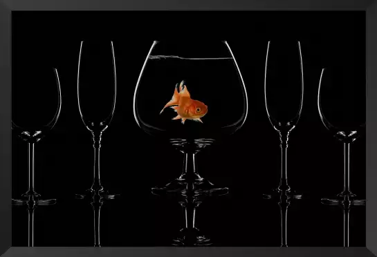 Poisson en verre - affiche cuisine design