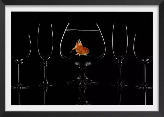 Poisson en verre - affiche cuisine design