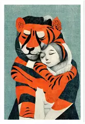 Mon tigre et moi - poster enfant