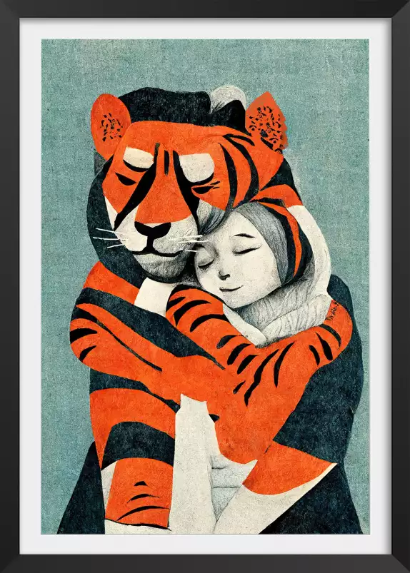 Mon tigre et moi - poster enfant