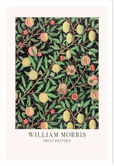 Motif de fruits exotiques - affiche botanique vintage