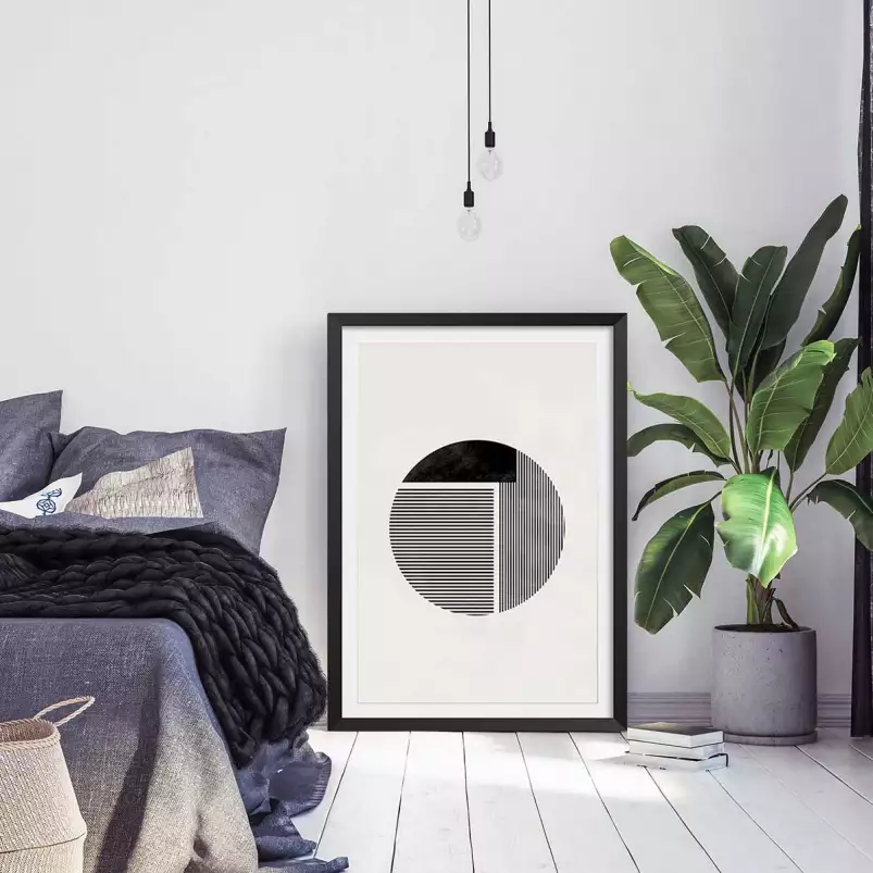 Rond minimaliste - affiche art geometrique