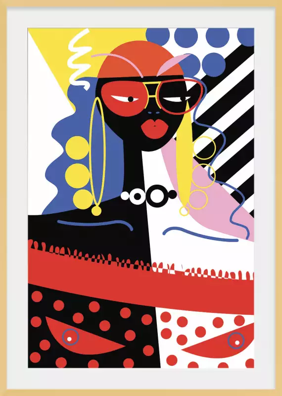 Tableau Pop Art Femme Lunette