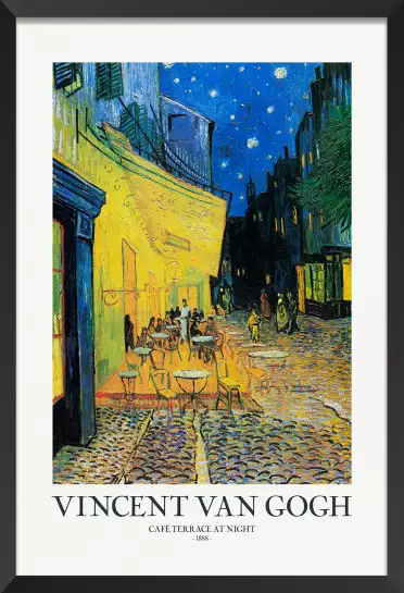 Café d'Arles terrasse la nuit - Tableau de Vincent Van Gogh