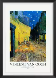 Café d'Arles terrasse la nuit - Tableau de Vincent Van Gogh