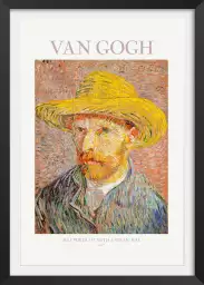 Autoportrait au chapeau de paille - Tableau de Vincent Van Gogh