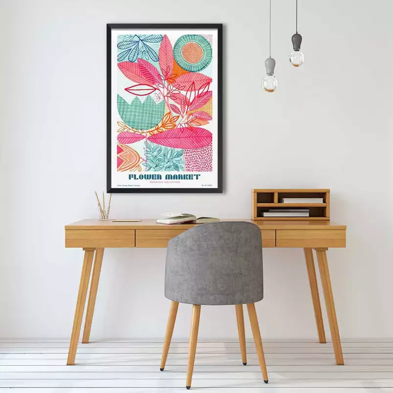 Flower power market baby - affiche de fleurs