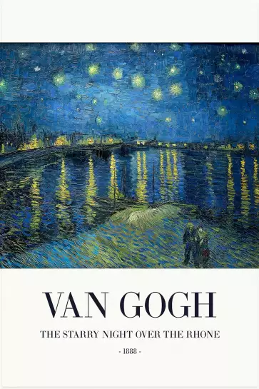 La nuit étoilée sur le Rhône - Tableau de Vincent Van Gogh