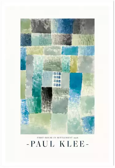 Première maison dans une colonie 1926 - Tableau de Paul Klee