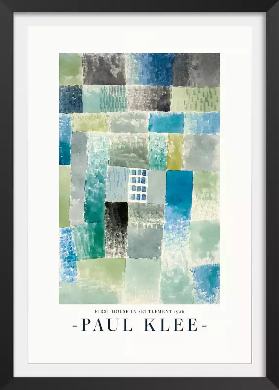 Première maison dans une colonie 1926 - Tableau de Paul Klee