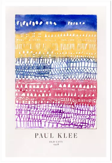 Vieille ville 1928 - Tableau de Paul Klee