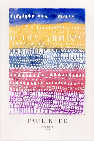 Vieille ville 1928 - Tableau de Paul Klee
