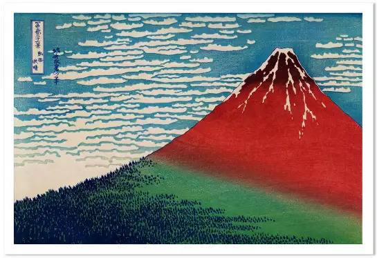 Hokusai, Le Fuji par temps clair, 1830 - estampe japonaise