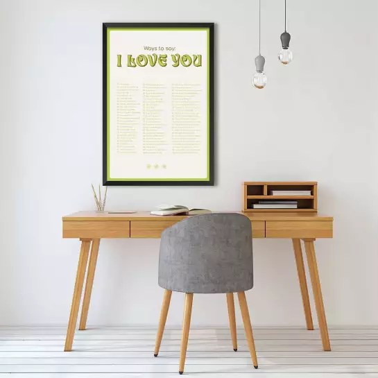 Poème I love you my green - citation affiche