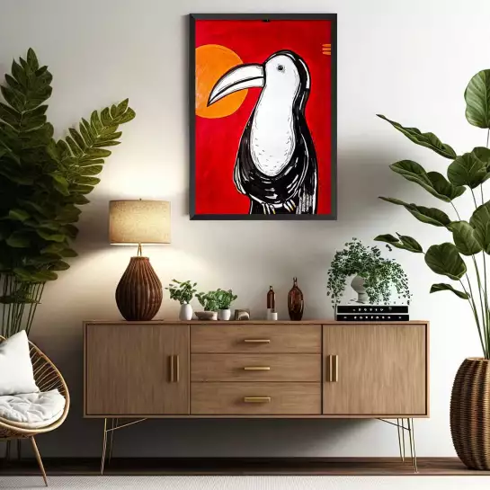 Toucan - il semble que dieu était au costa rica - affiche oiseaux tropicaux