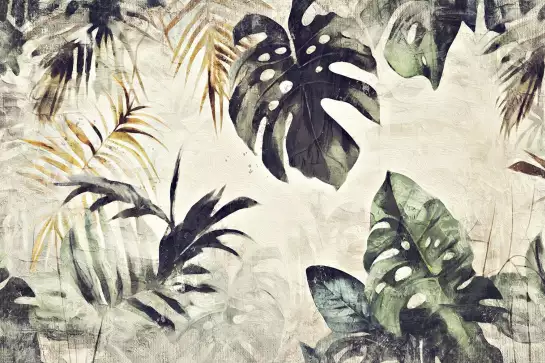 Jungle birmane - affiche botanique palmier
