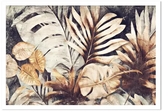 Jungle Borneo - affiche botanique palmier